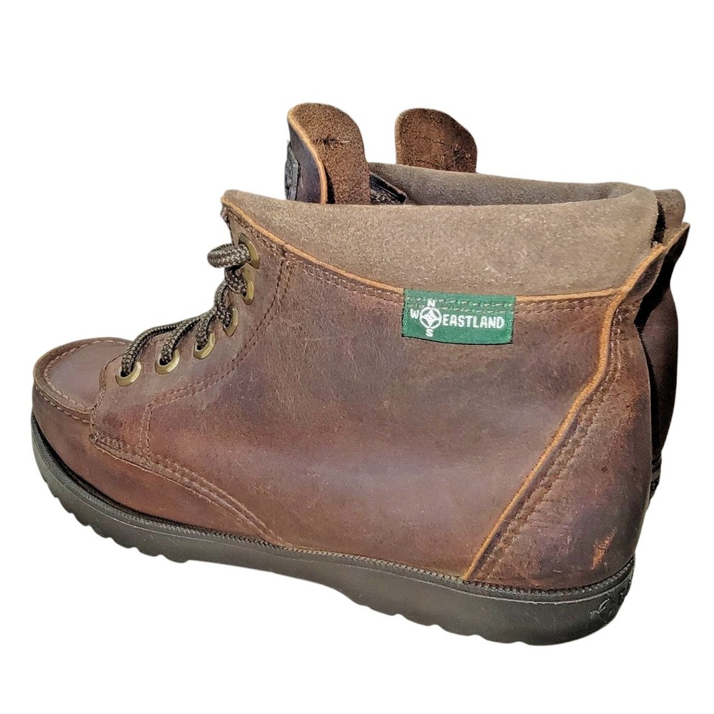 Eastland Seneca Camp Moc Women's 8.5 W Leather Chukka Ankle Bomber Brown Boots - Picture 4 of 10